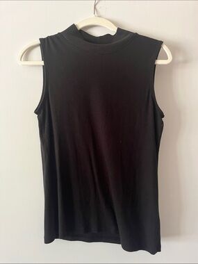 Rachel Zoe Black Sleeveless Mock Neck Tank